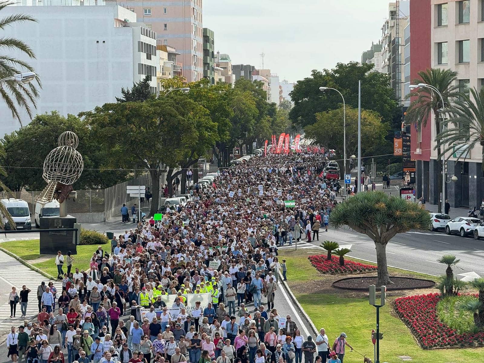 La manifestación en Cádiz capital.