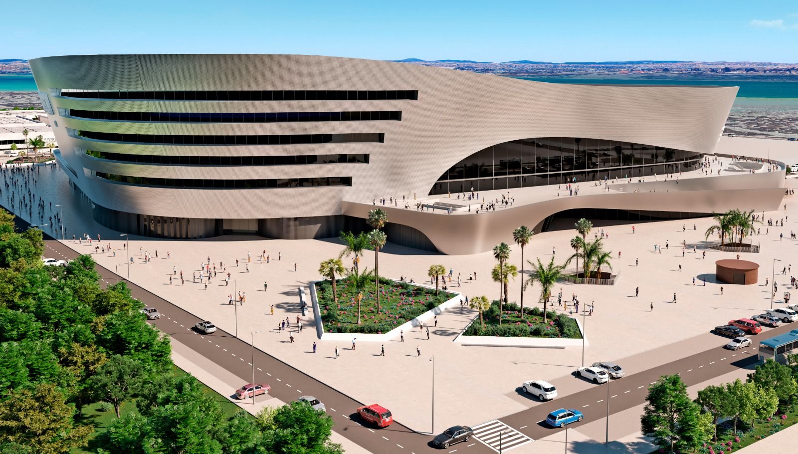 El render del estadio que haría el Cádiz CF.