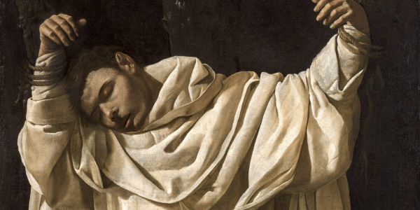 San Serapión en una pintura de Zurbarán. 