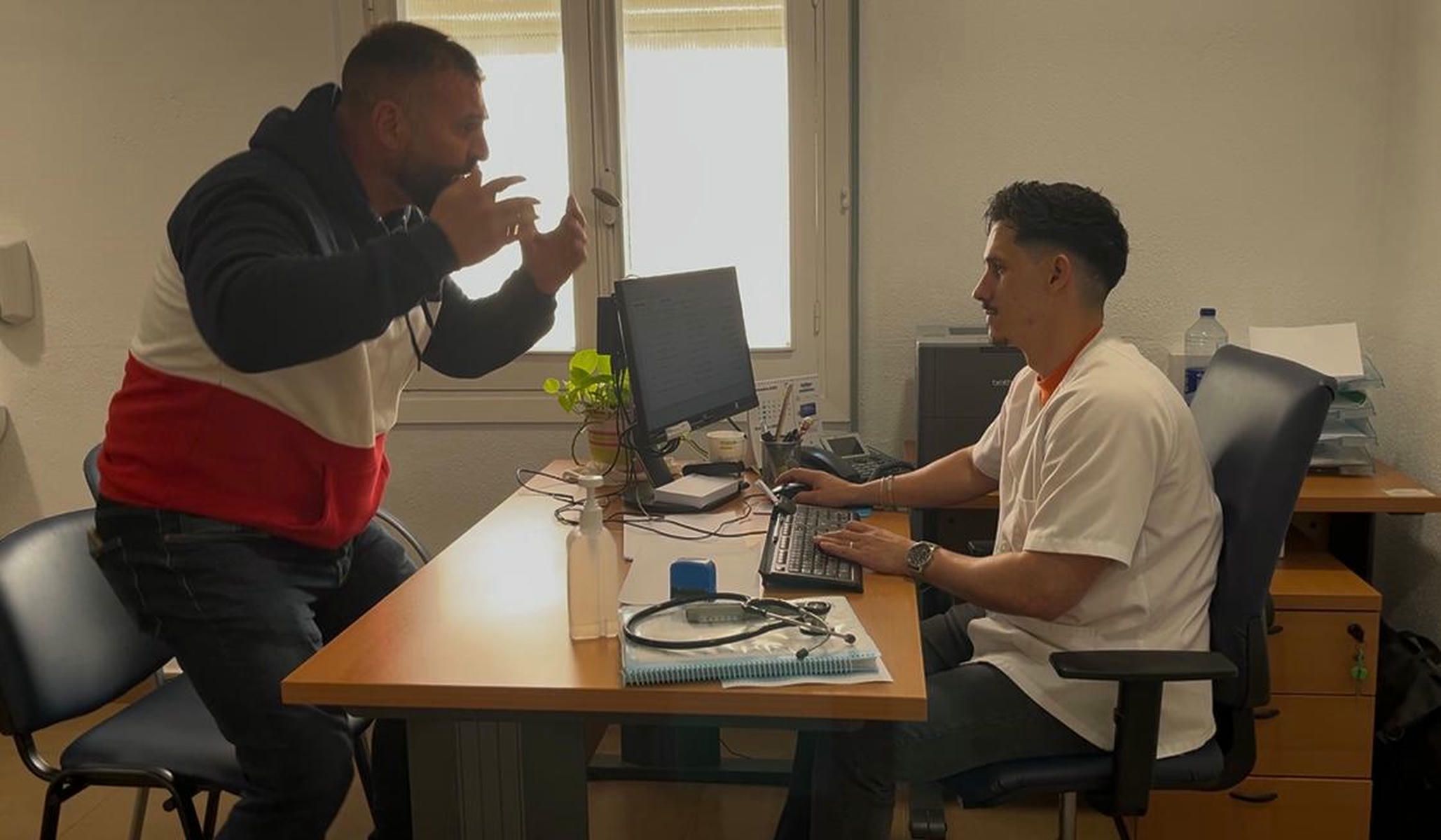 Un momento del simulacro. Un momento del simulacro.