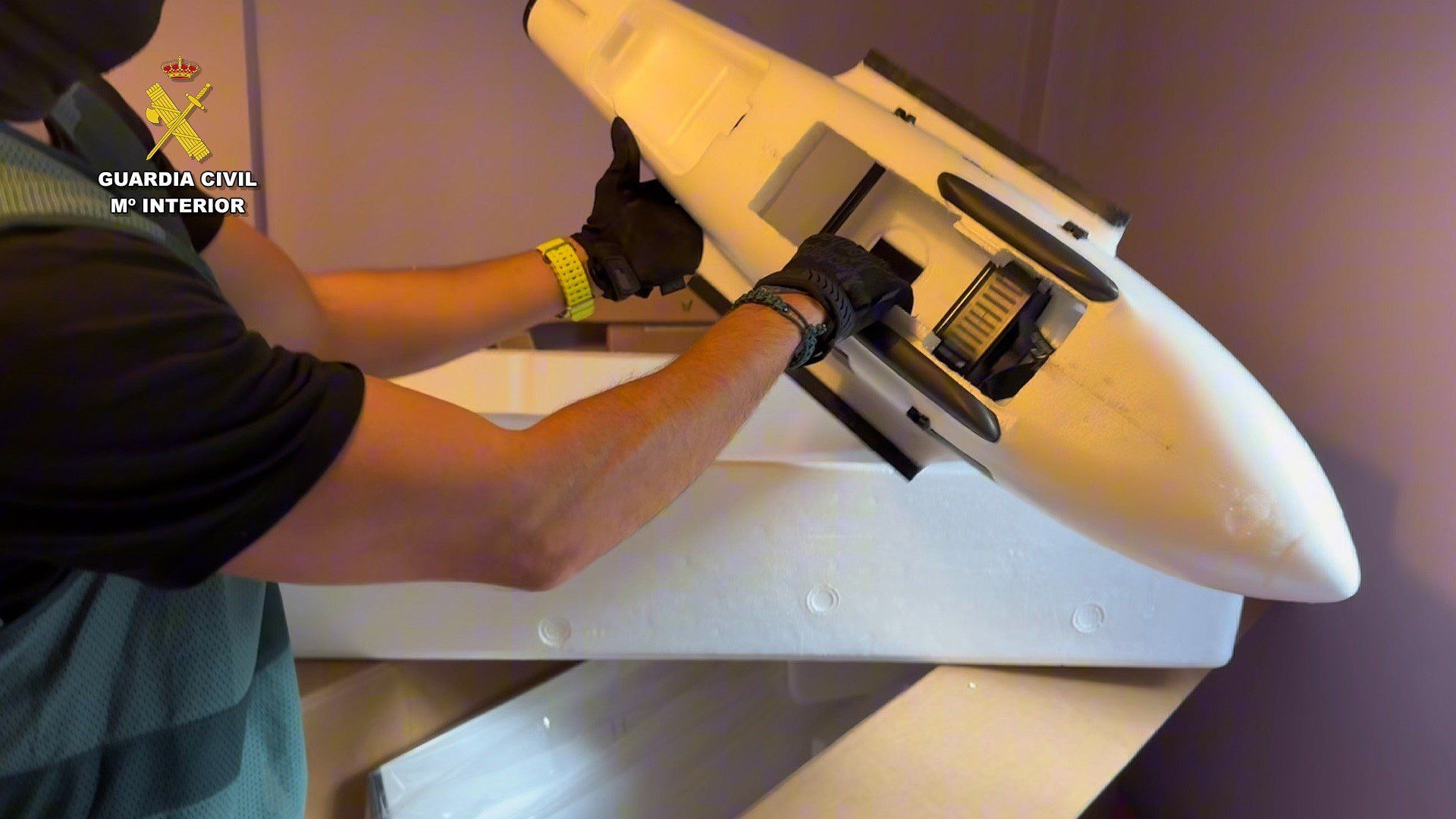 Uno de los drones. Uno de los drones.