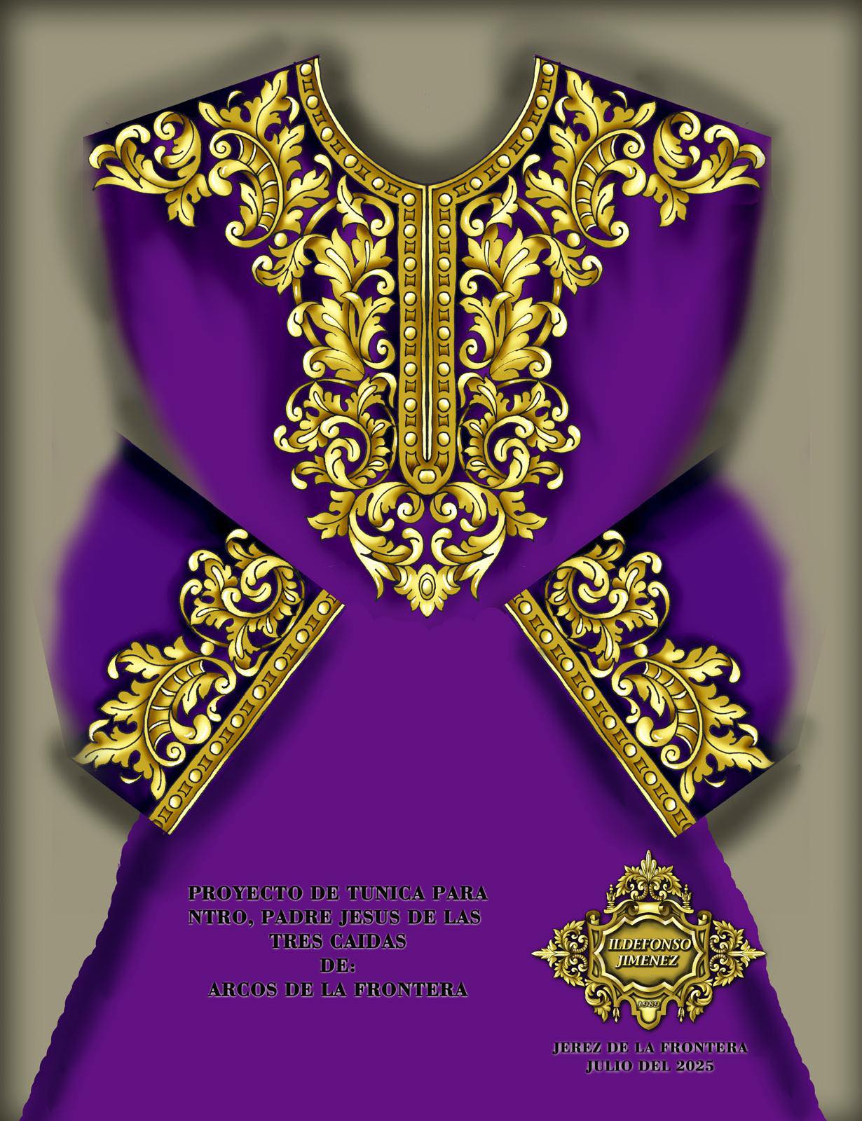 Diseño de la nueva túnica, de Ildefonso Jiménez. 