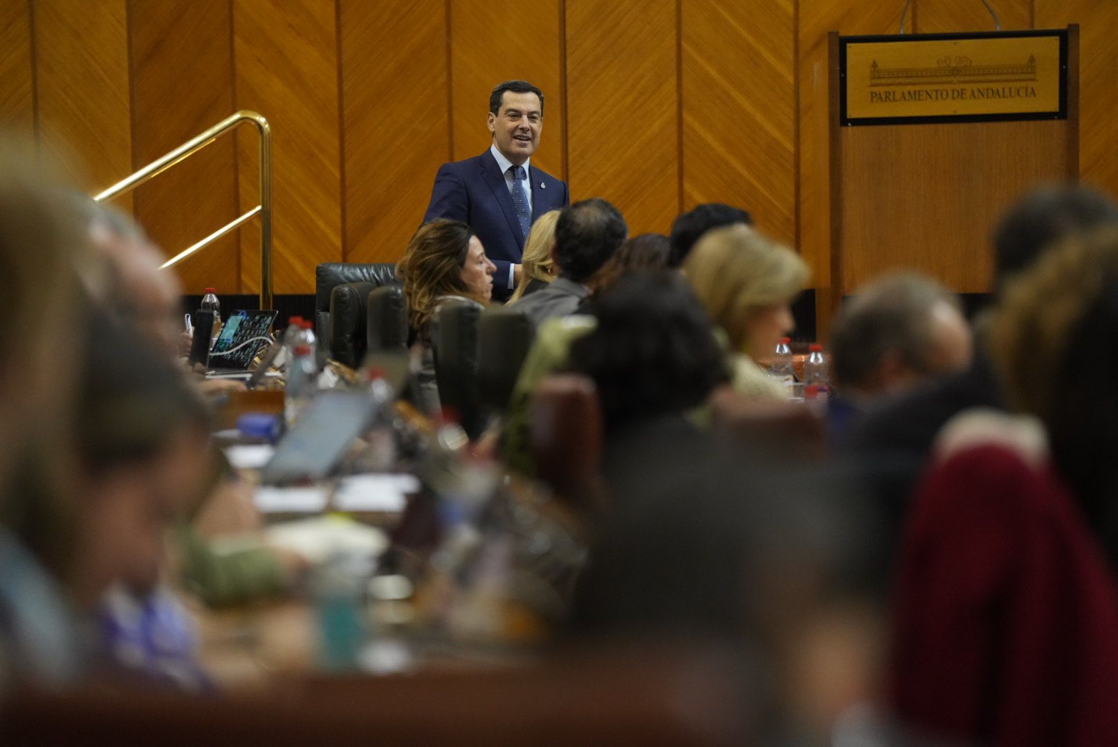 Moreno en la sesión de control.