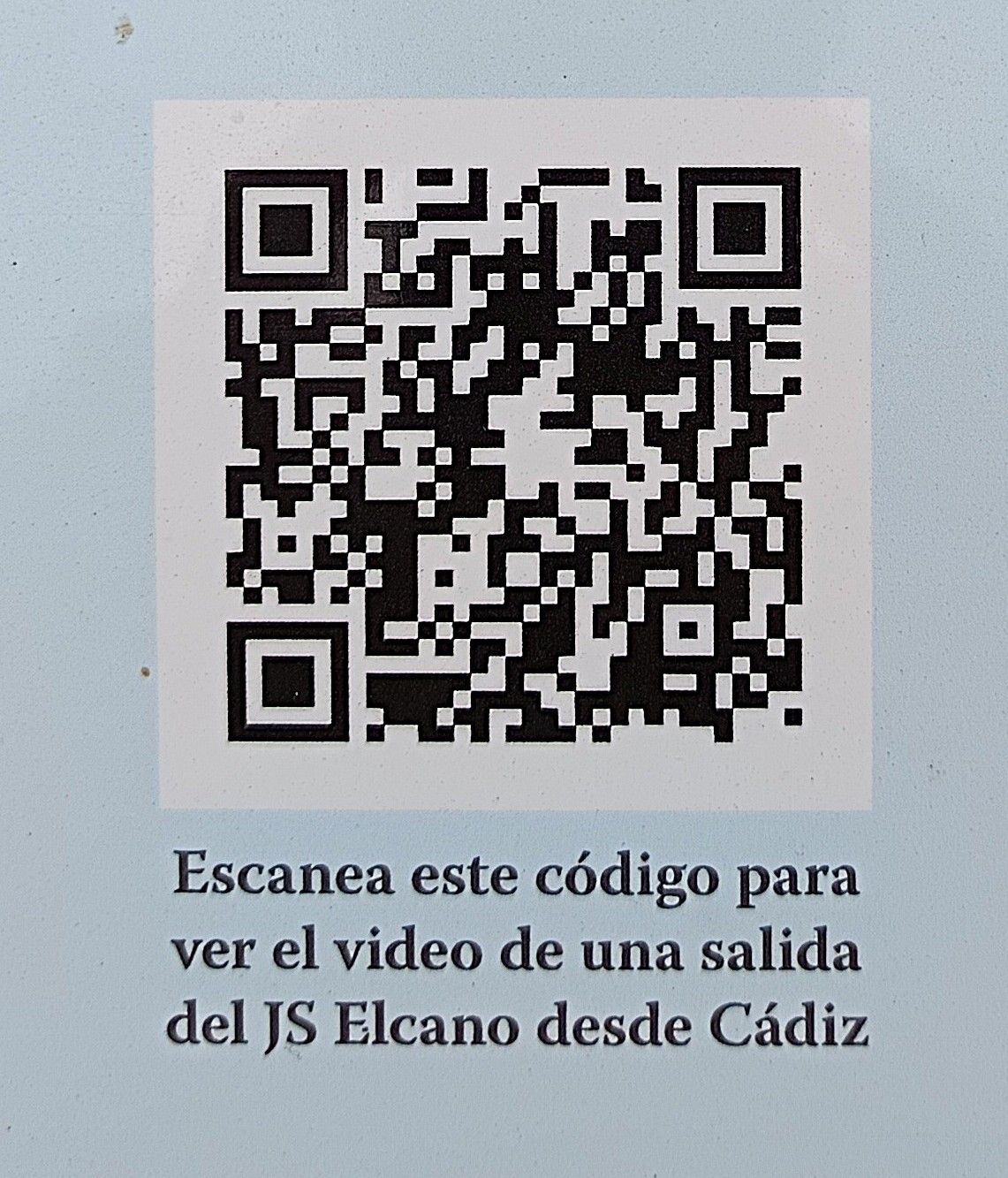QR video de una salida del JS Elcano desde Cádiz.