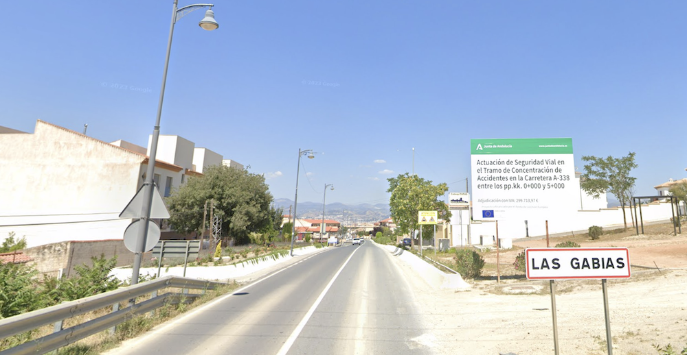Entrada a Las Gabias, el pueblo de Granada donde tiene lugar el incendio.