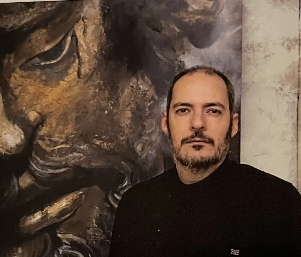 El  artista ganador del certamen, Antonio Alvarez del Pino.