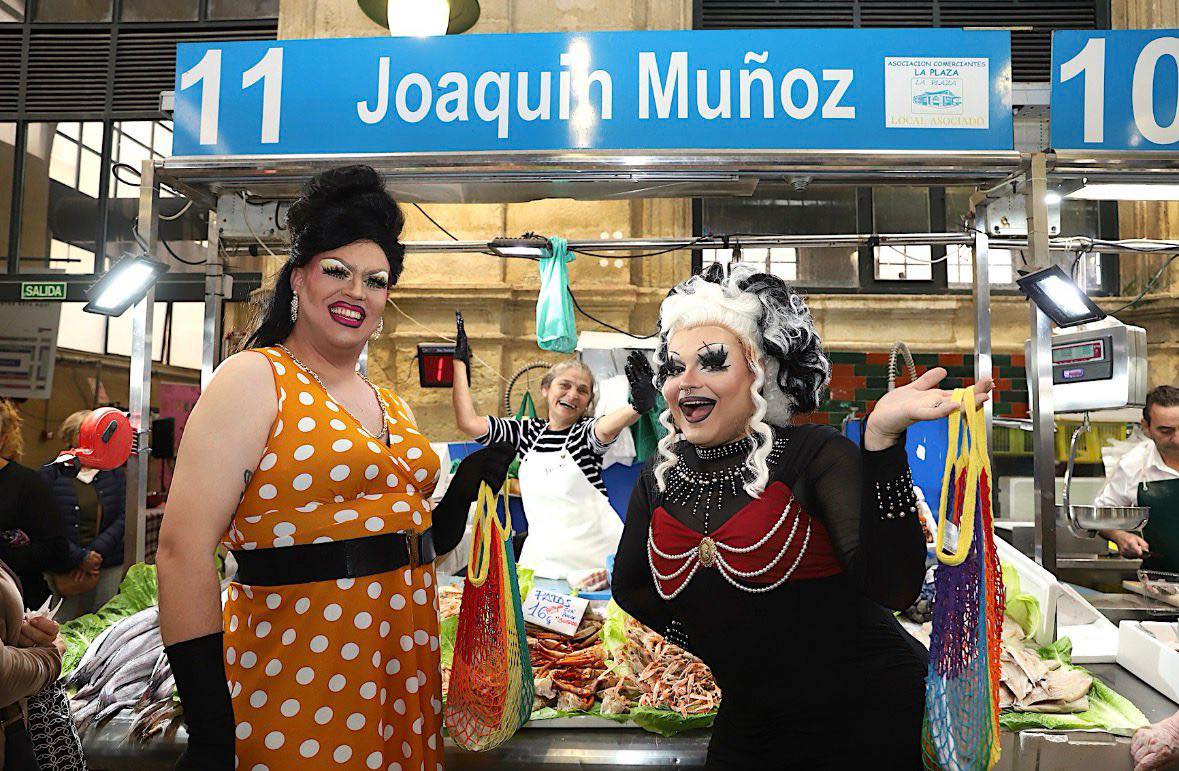 Drags en la Plaza de Abastos de Jerez.