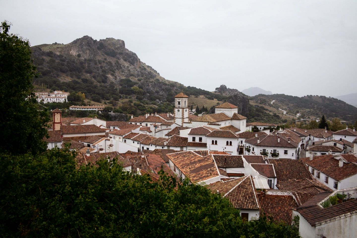 Vista de Grazalema, que supera los 100 litros tras el paso de 'Claudia'.