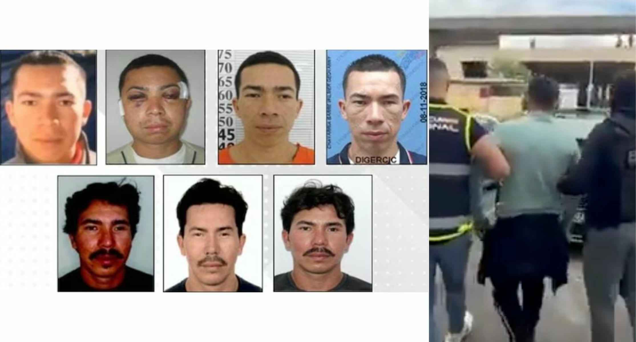 Los diferentes cambios de imagen del líder de Los Lobos y el momento de su detención. Los diferentes cambios de imagen del líder de Los Lobos y el momento de su detención.