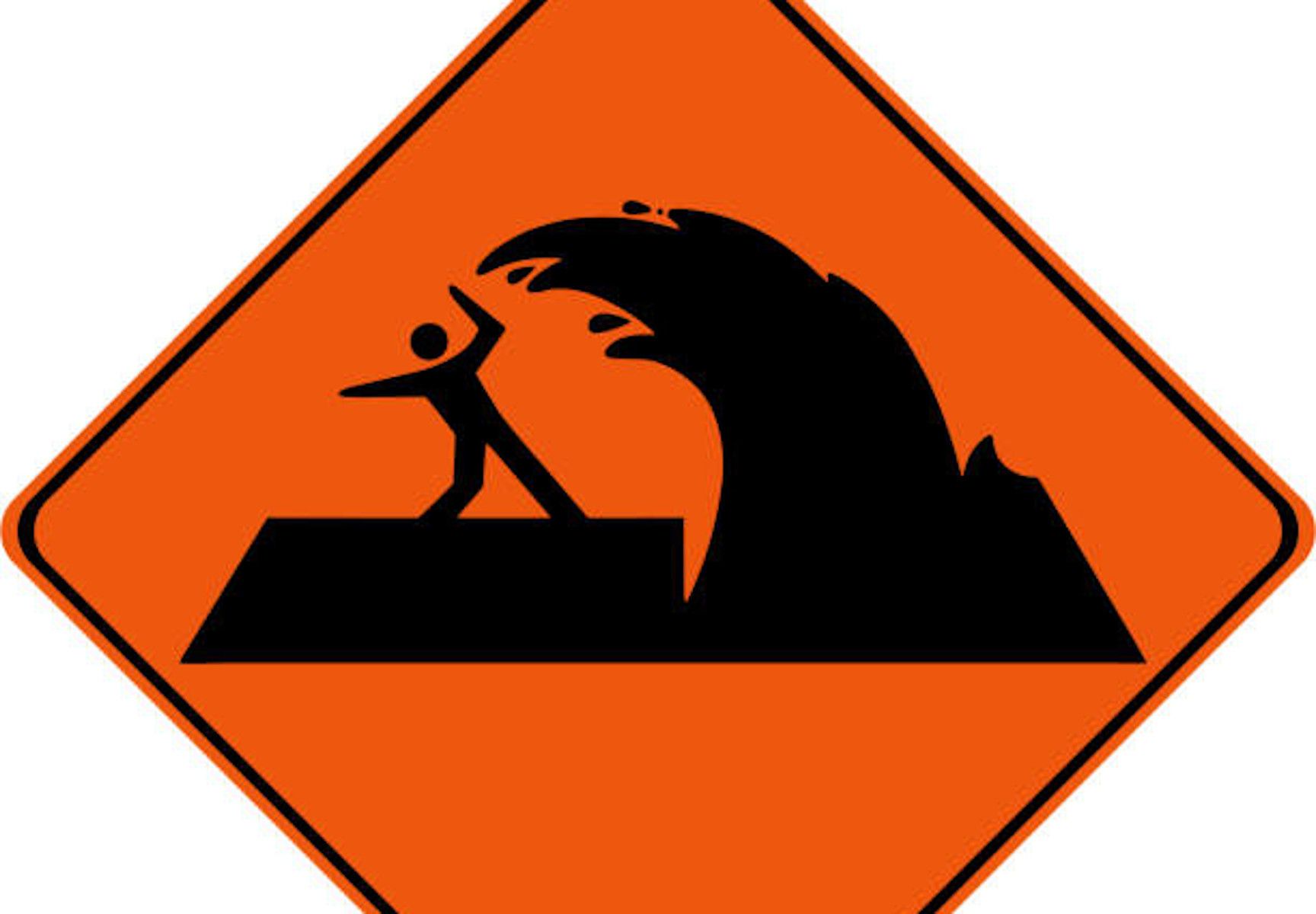 Ilustración de un tsunami.