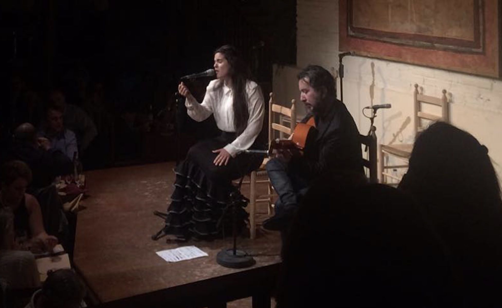 Rosalía junto a Alfredo Lagos, en una actuación.