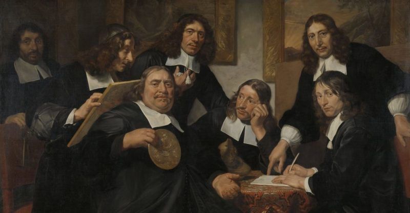 Los gobernadores del Gremio de San Lucas, Haarlem, 1675, del artista holandés Jan de Bray.