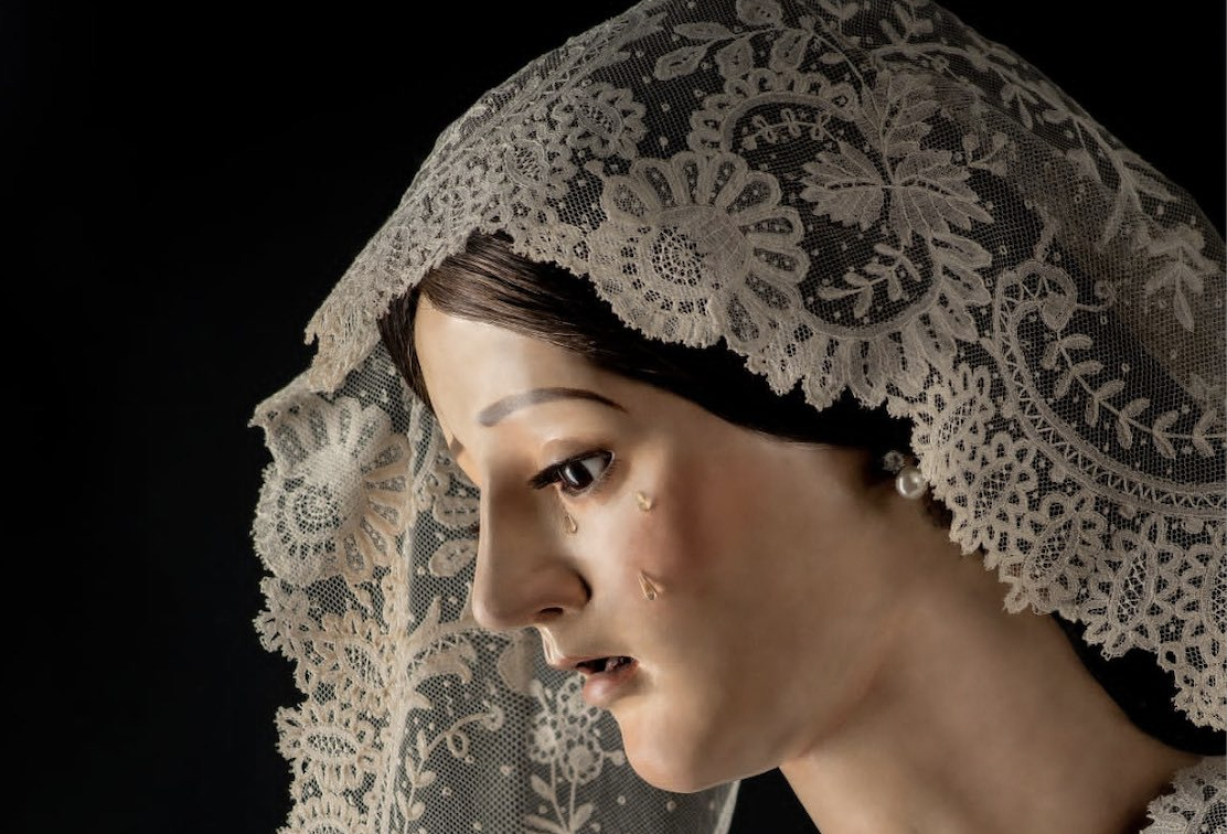 La imagen del Perpetuo Socorro impresa en el cartel del aniversario.