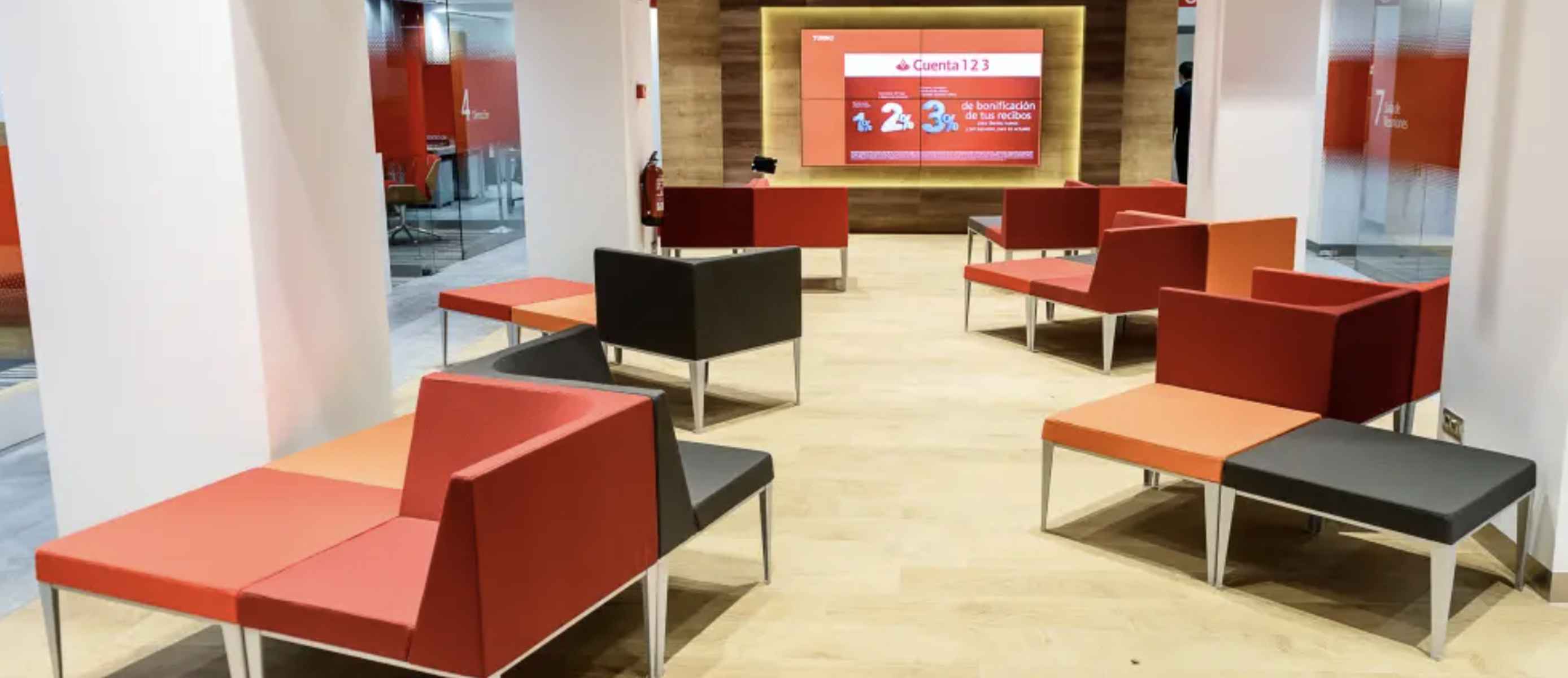 Una oficina del Banco Santander.