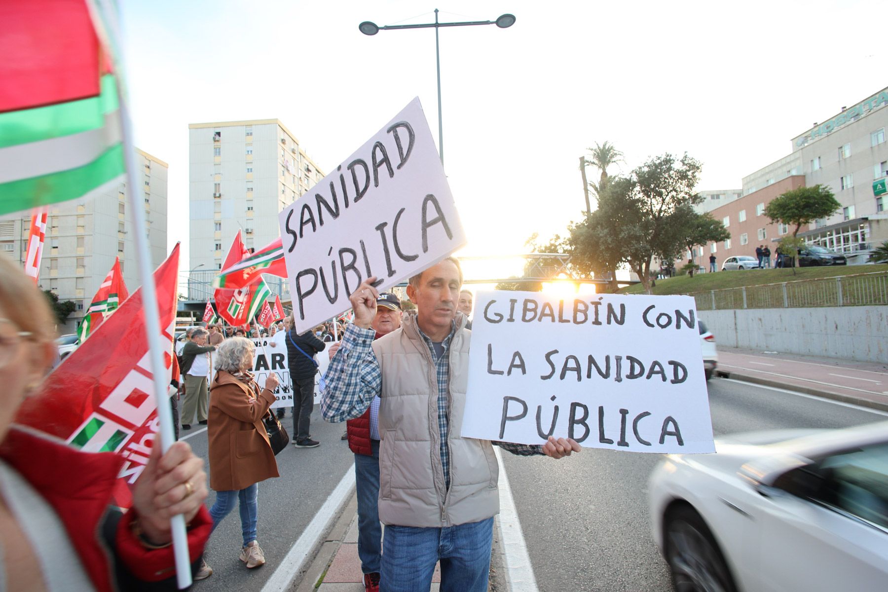 Concentración por la sanidad pública en Jerez.
