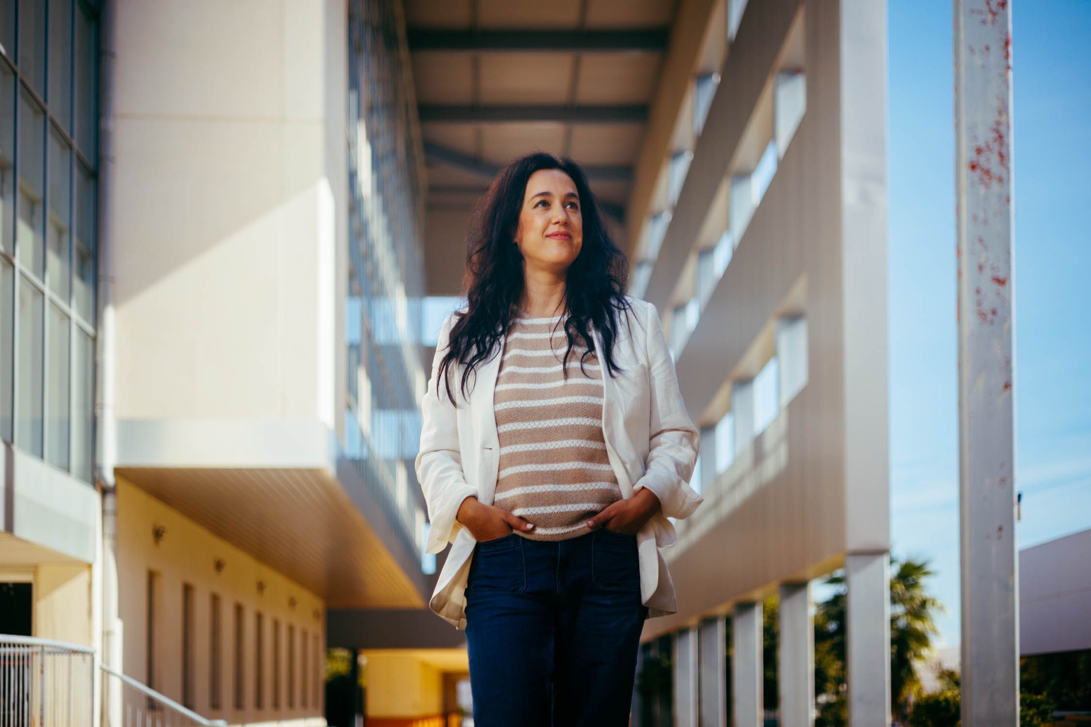 Siham Zebda, posando en el Campus de la UCA de Jerez.