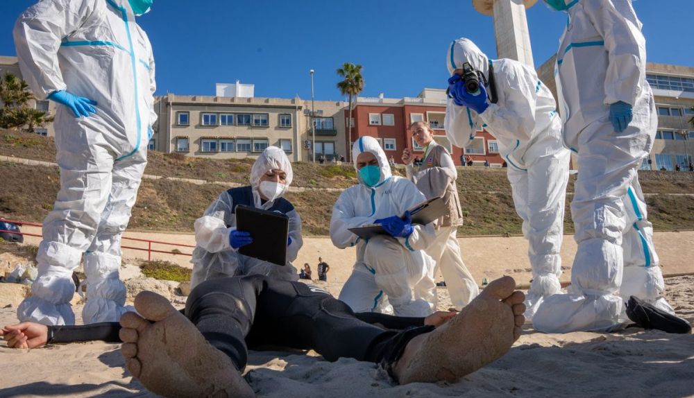 Simulacro del tsunami en Cádiz.