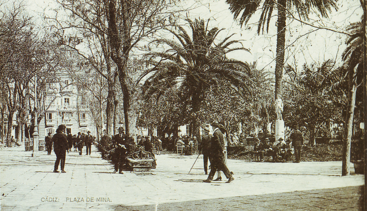 Plaza de Mina, tarjeta postal, editor Hauser y Menet, Madrid, 1918.