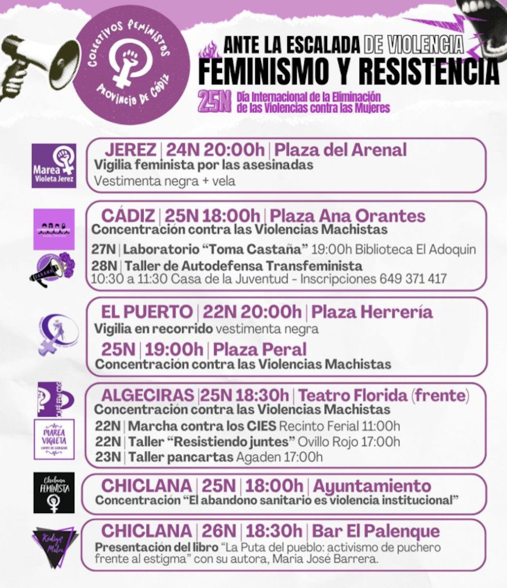 Cartel con todos los actos.