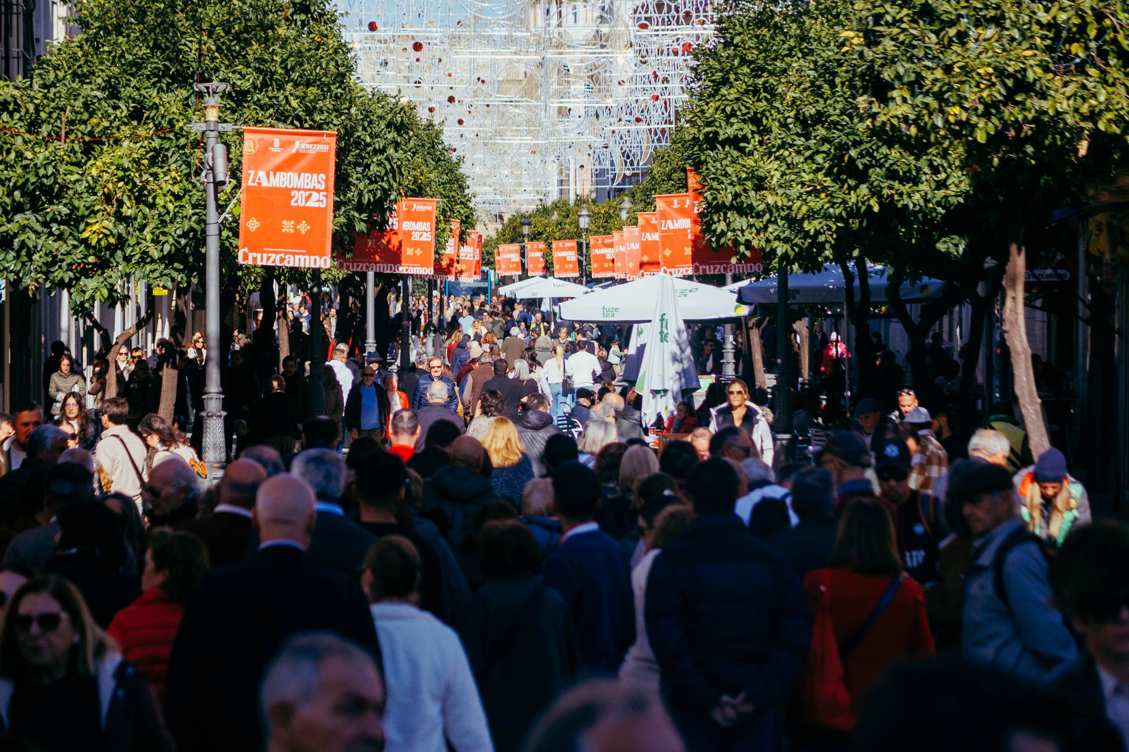 El centro de Jerez, en Zambombas.
