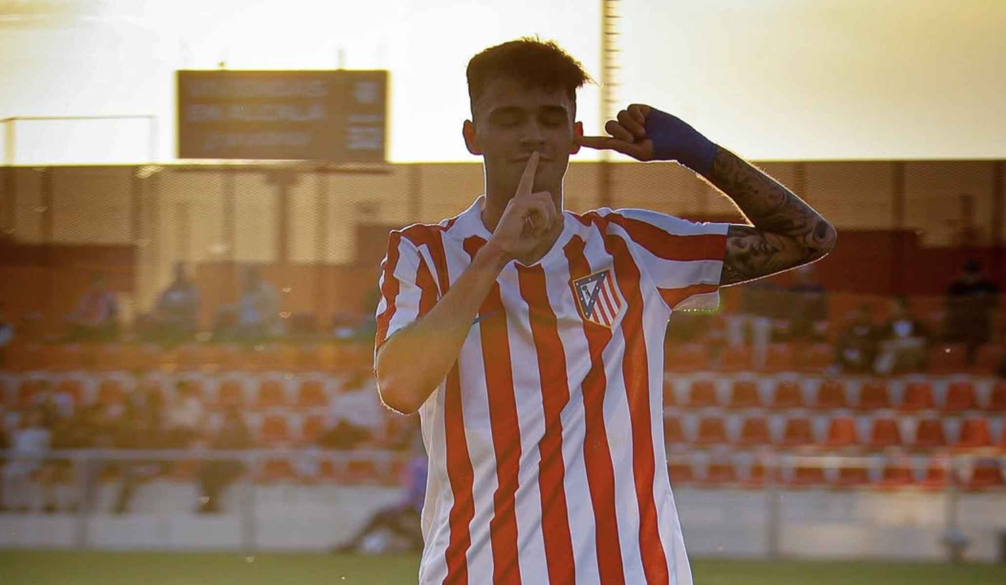 Jesús Barrios, celebrando un gol, en una imagen de sus redes sociales