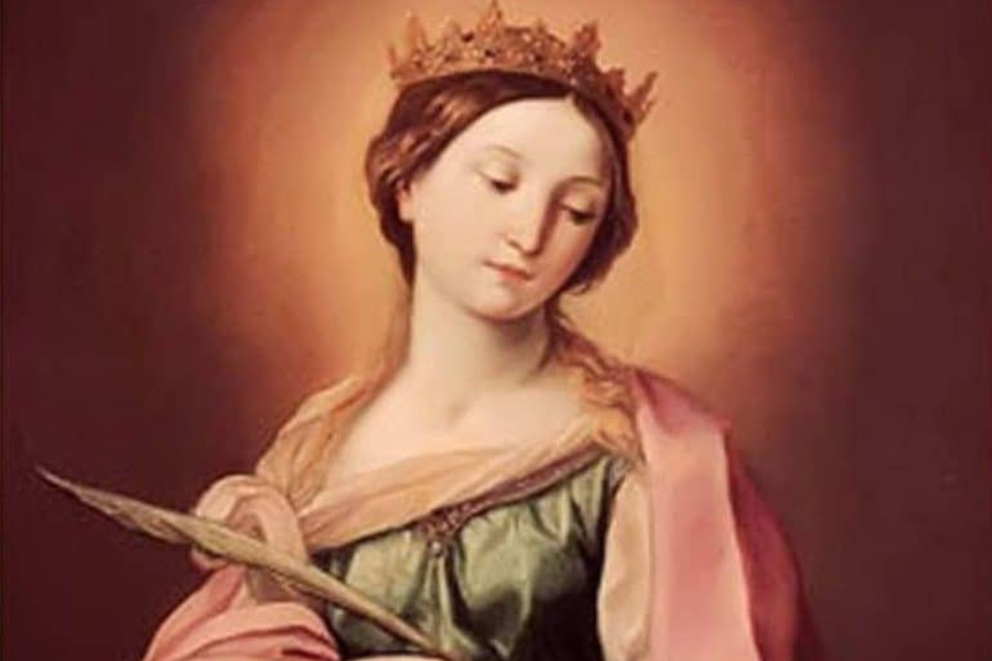 Representación de santa Catalina.