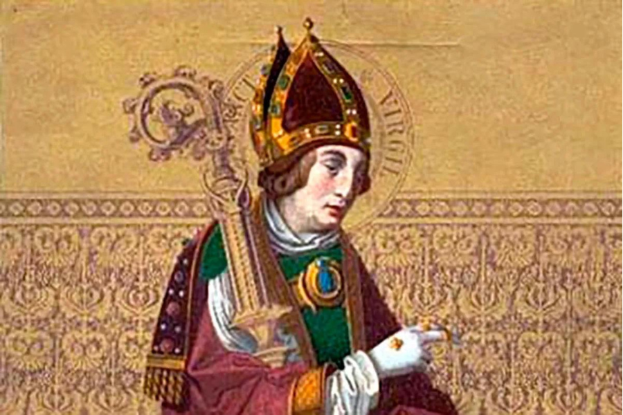 Representación de san Vergilio, obispo.