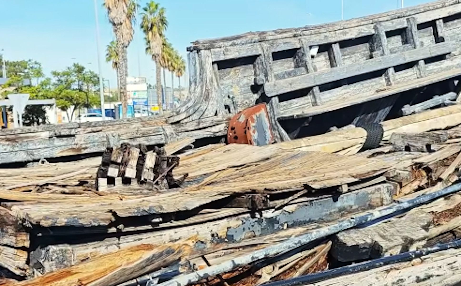 Estado de deterioro de la réplica de La Niña en El Puerto