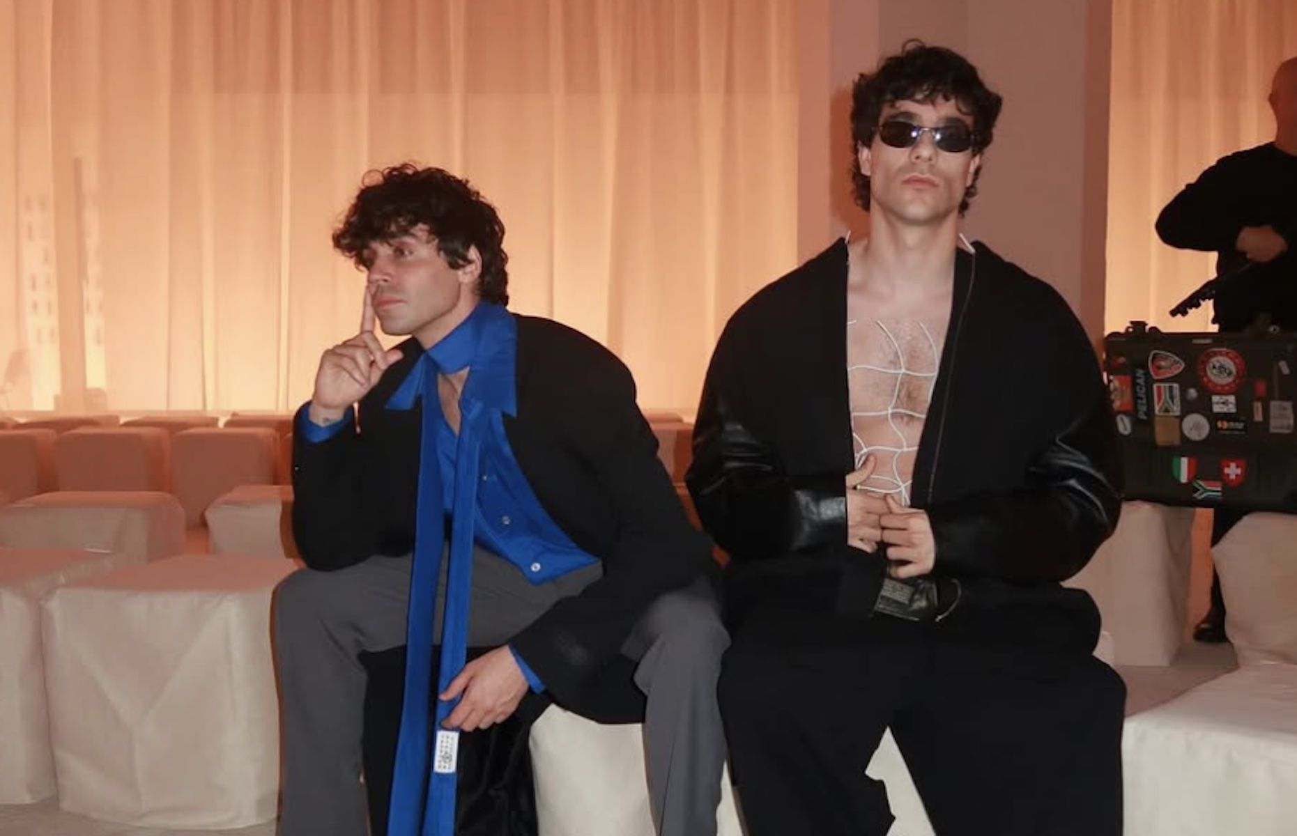 Javier Ambrossi y Javier Calvo, juntos en un desfile antes de su ruptura.