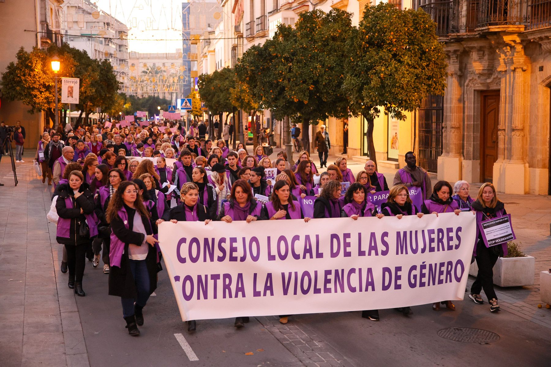 Marcha en Jerez contra la violencia de género. 