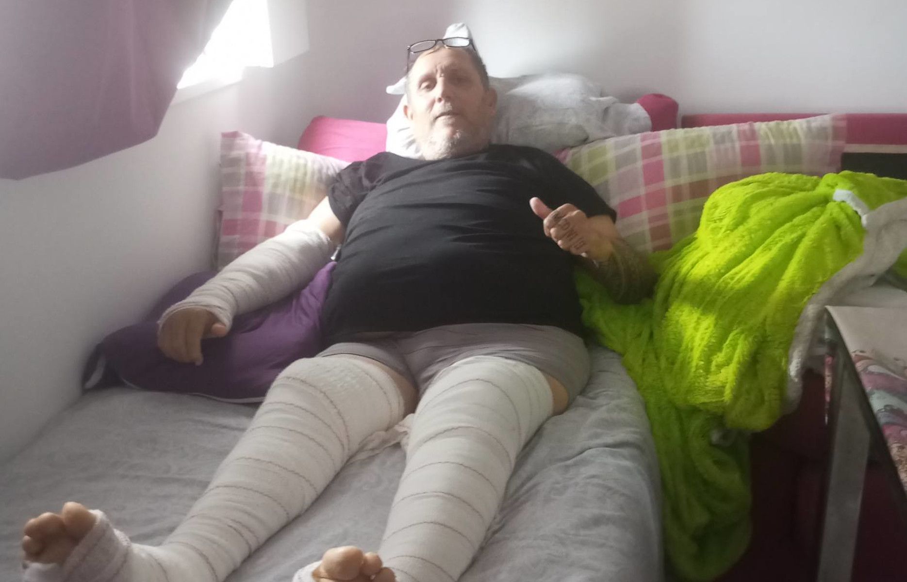 Estado de Jose Manuel tras sufrir la aparatosa caída en Jerez.