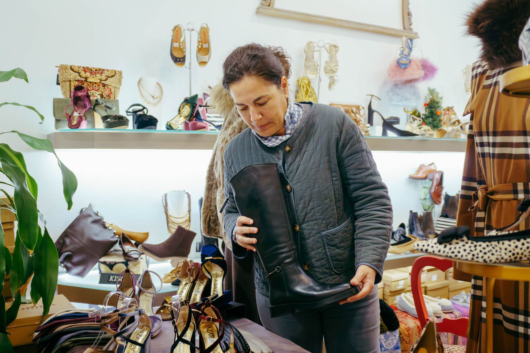 Sara Sánchez, en Kisco Calzados.