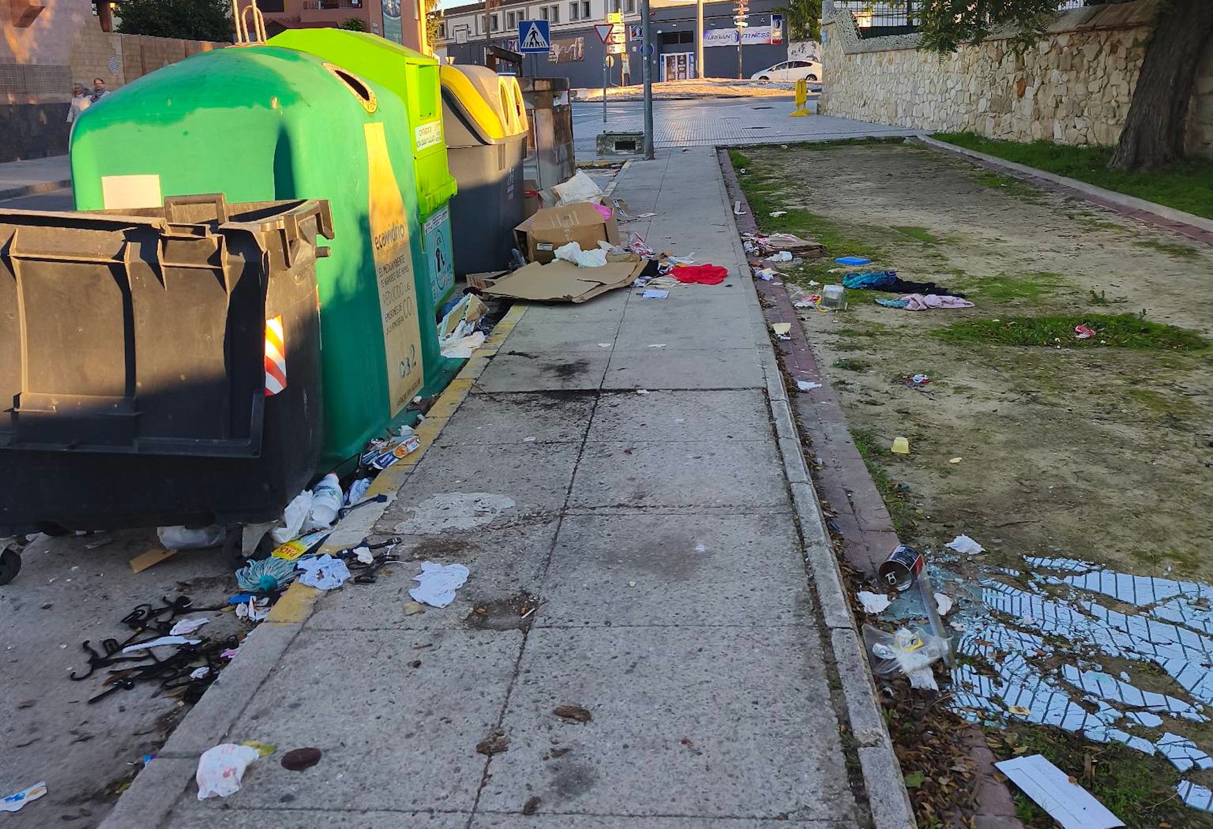 Así se encuentra la zona del Botánico de Sanlúcar.