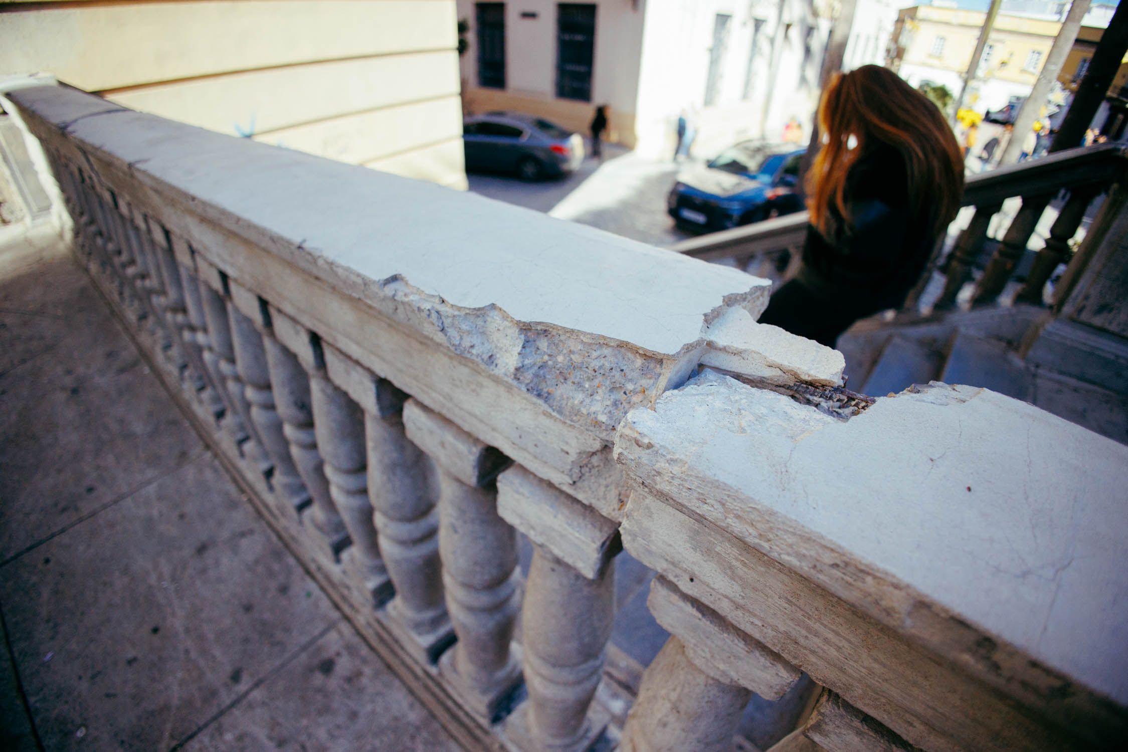 Estado de la balaustrada del Villamarta.