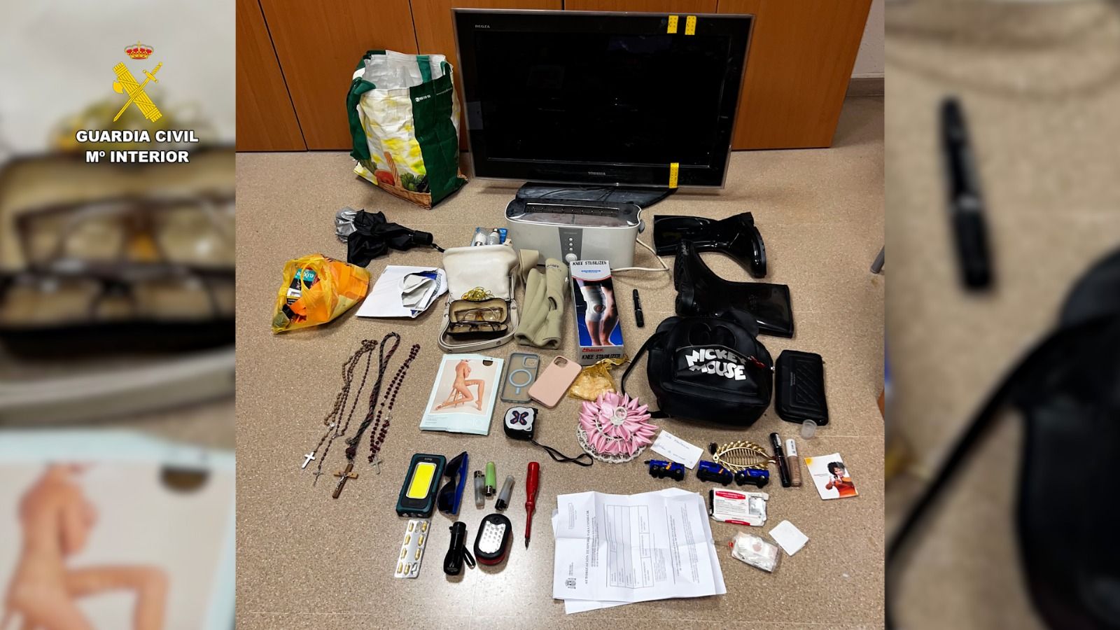 Materiales incautados.