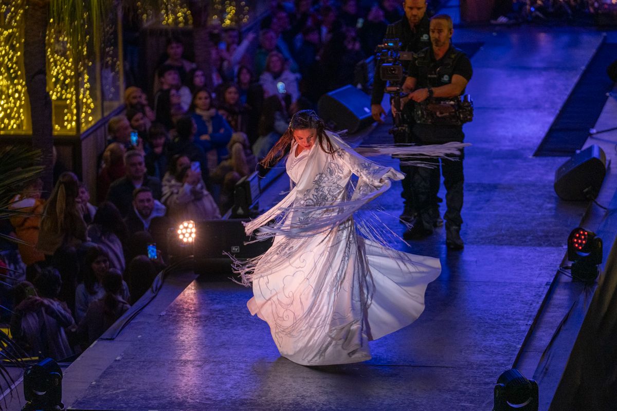 María Moreno durante el inicio del espectáculo.