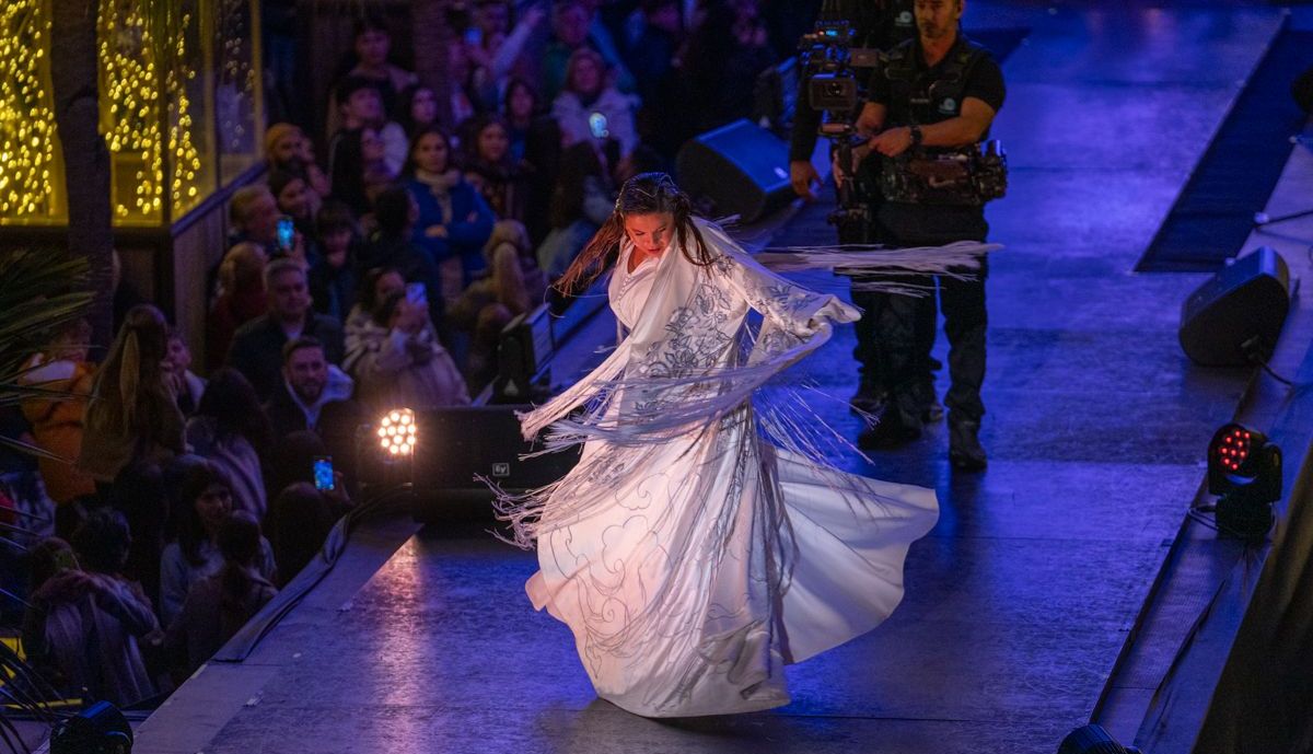 María Moreno durante el inicio del espectáculo.