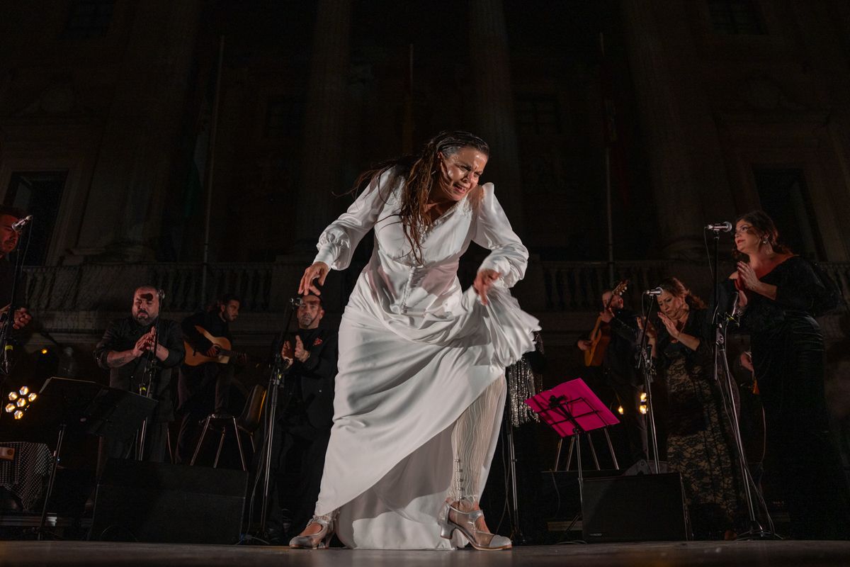 María Moreno, en su segunda actuación con el grupo Puro Cádiz.