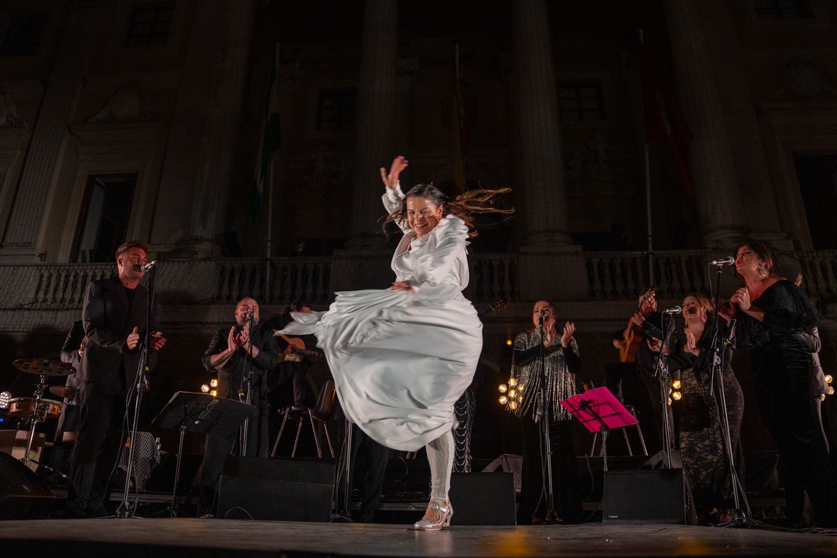 María Moreno, en su segunda actuación con el grupo Puro Cádiz.