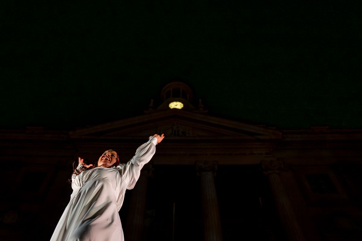 María Moreno, en su segunda actuación con el grupo Puro Cádiz.