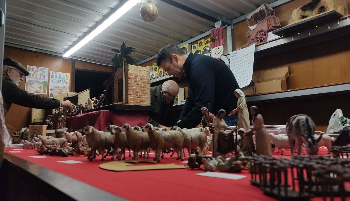 Uno de los puestos de belenistas.