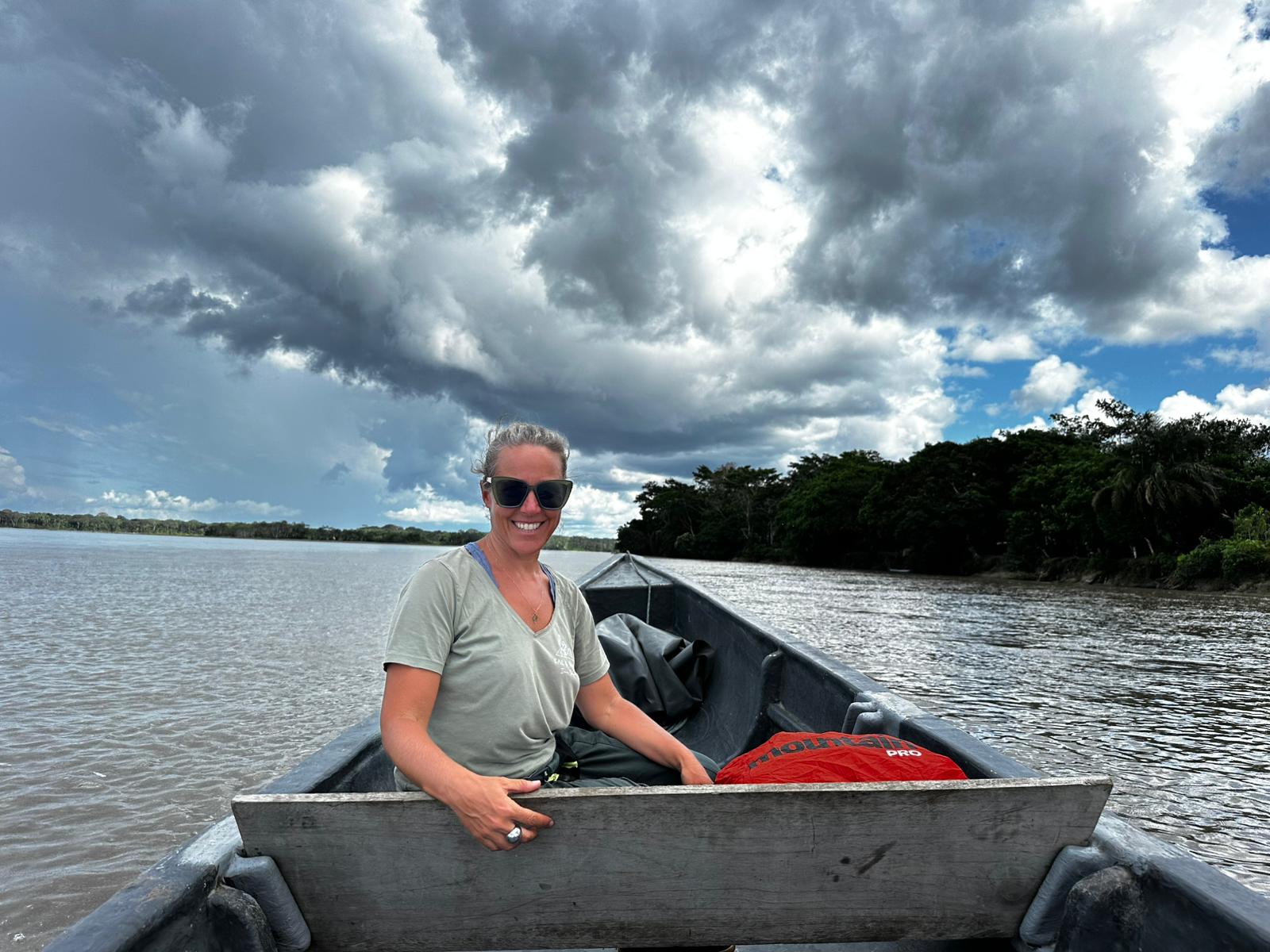 Inma Salado en pleno recorrido del Amazonas esta pasada semana.  INMA SALADO