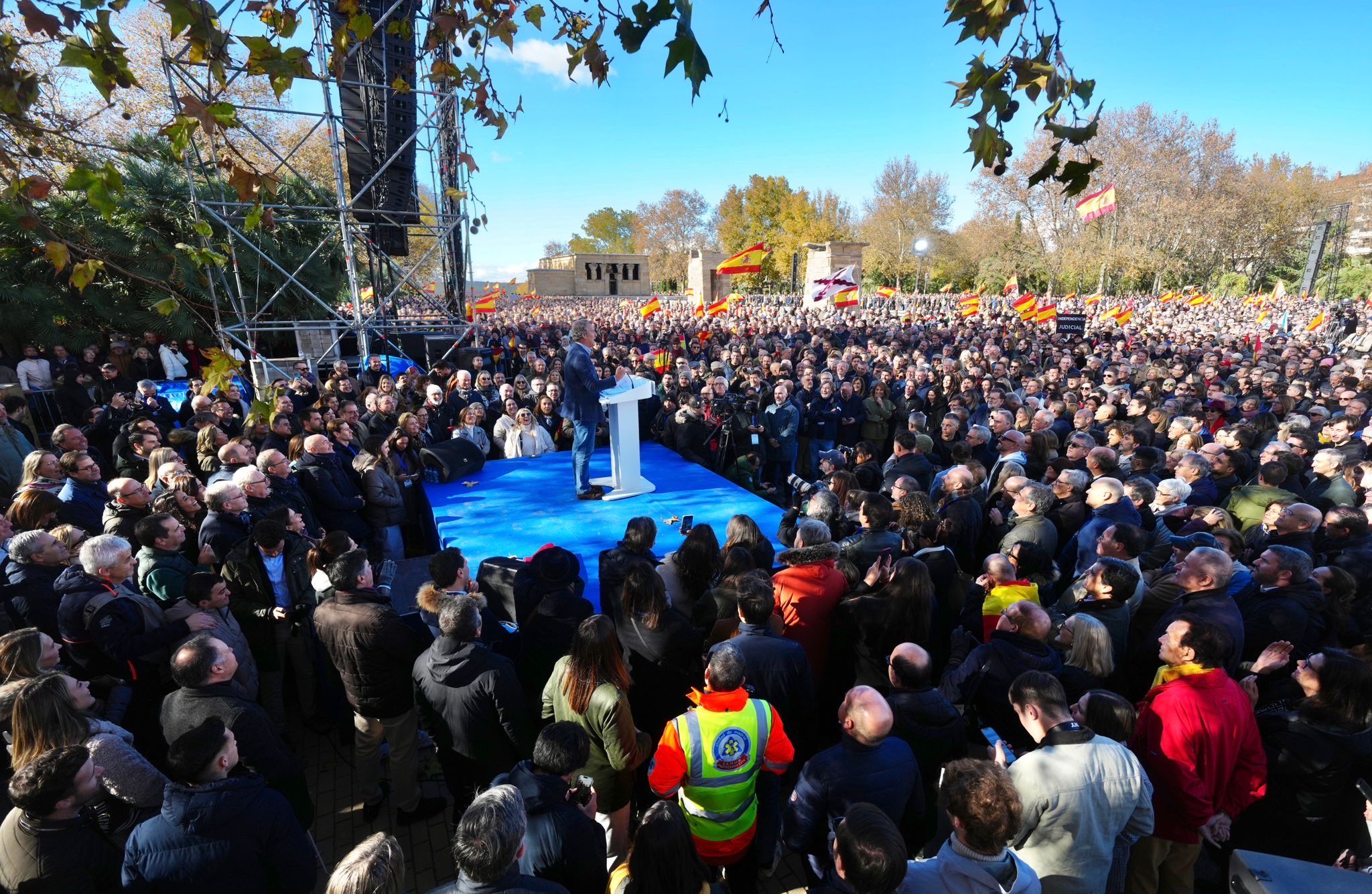 Alberto Núñez Feijóo, en Madrid, este domingo.