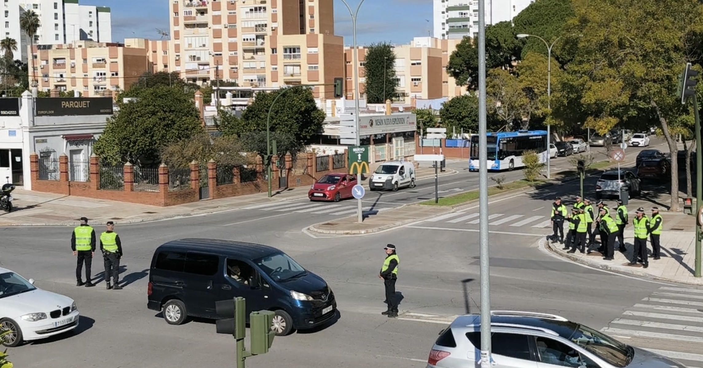 Imagen del ejercicio realizado en el mediodía de este lunes.