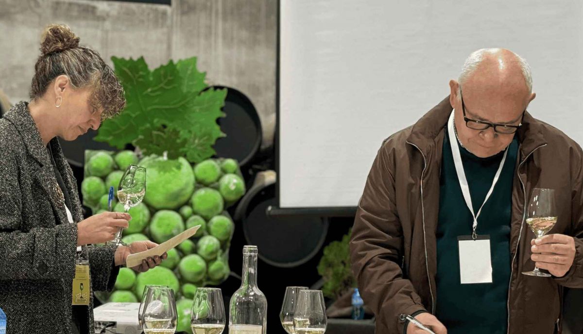 Cata de uno de los mostos durante el concurso.