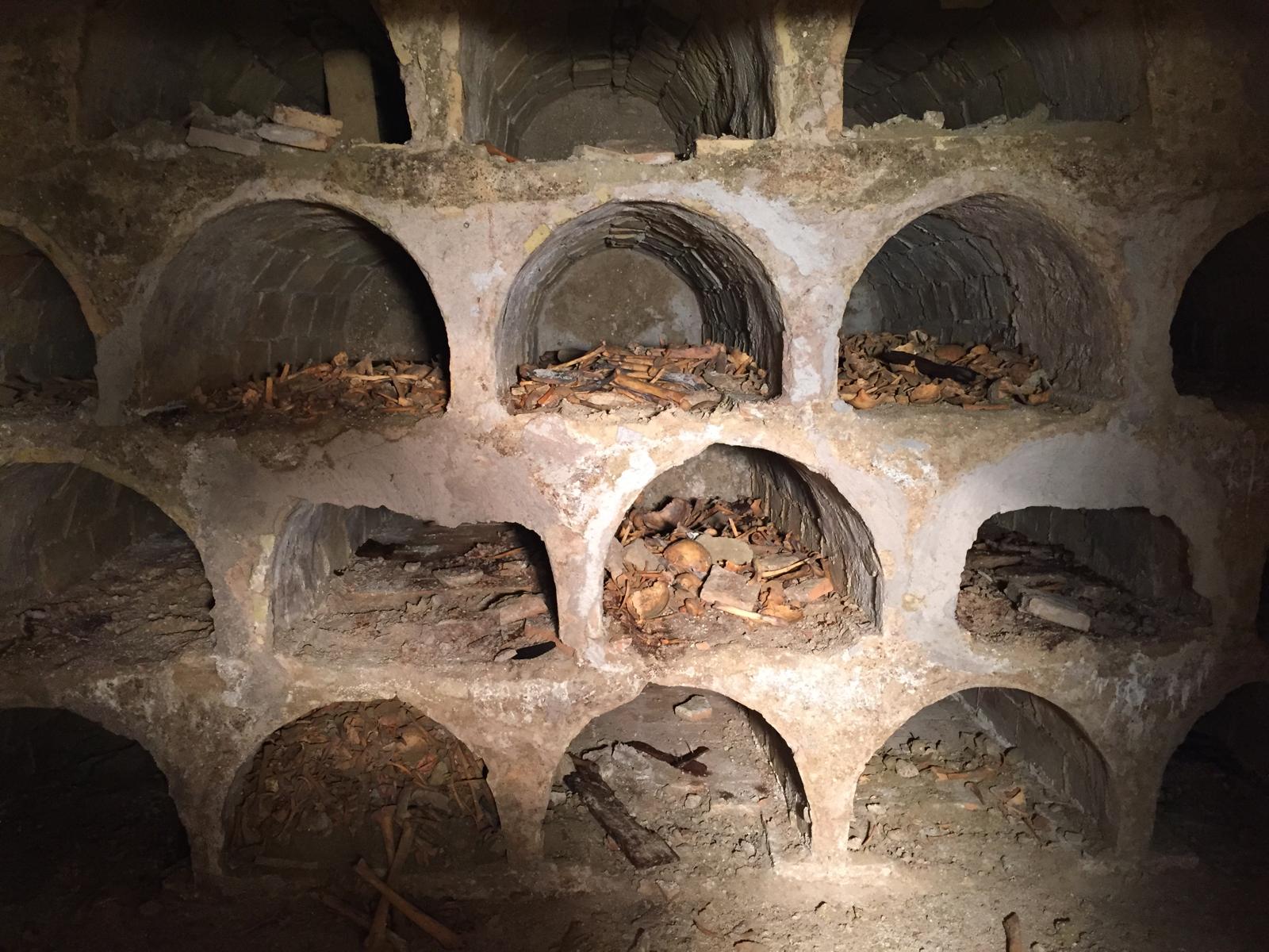 Una de las criptas estudiadas por el arqueólogo jerezano Gonzalo Castro.