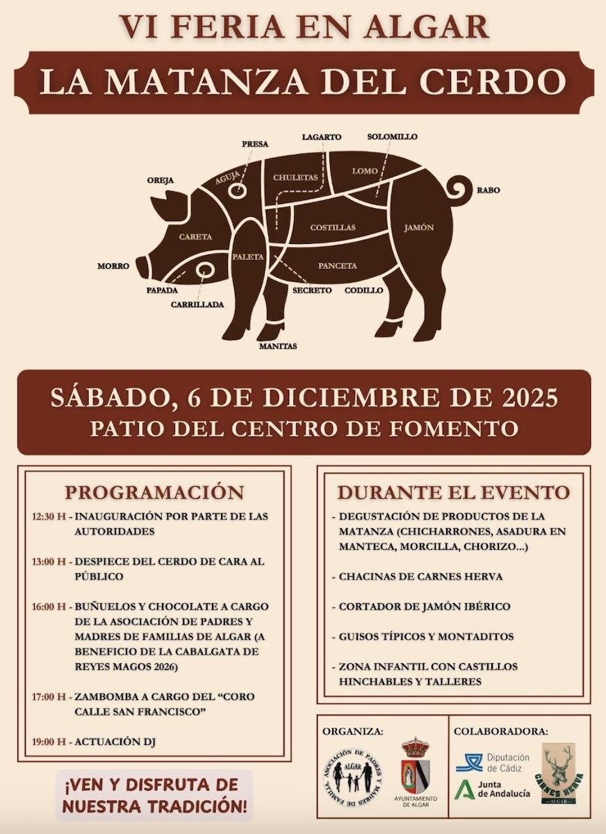  Cartel de la VI Feria 'La Matanza del Cerdo'.