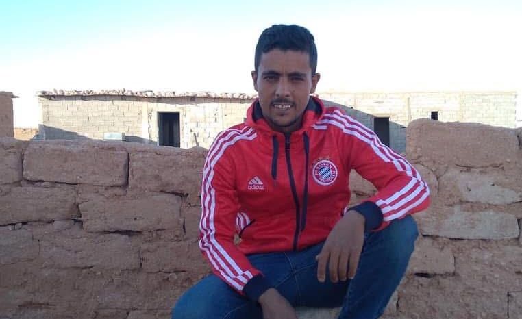 Sidi Bachir, en el campamento saharaui donde está atrapado.