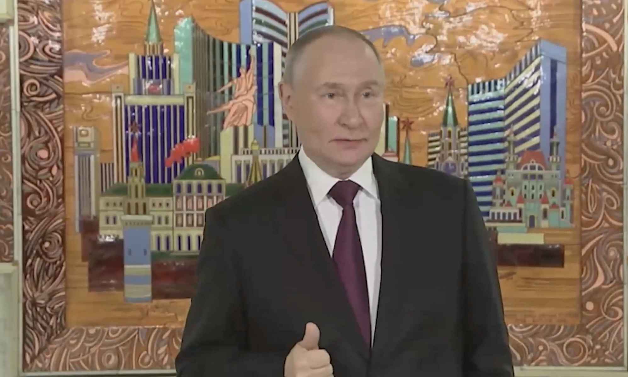 Vladimir Putin, durante su amenaza a Europa.