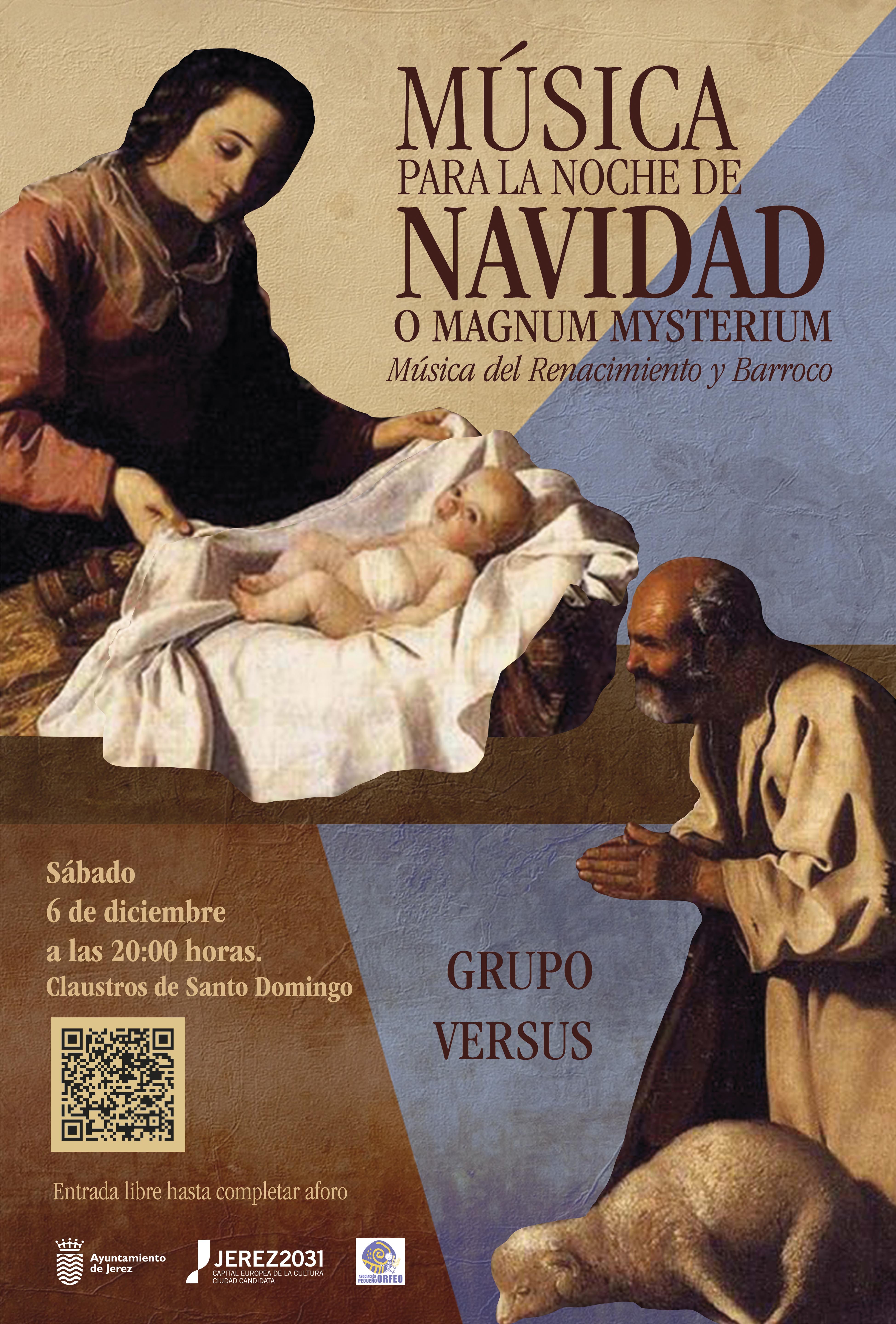 Cartel Muìsica Para la Navidad Gropo Versus